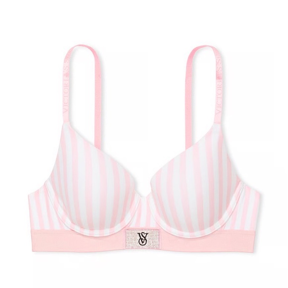 Victoria's Secret Pink and White Striped Bra - Picture 3 of 8